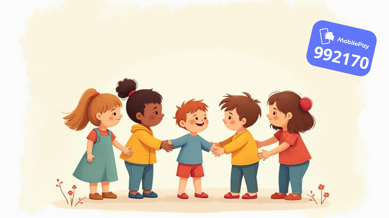 Børn der holder sammen